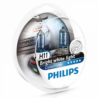 PHILIPS CRYSTALVISION H11 (PGJ19-2), 12V, 55W +