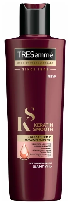 TRESemme шампунь Keratin Smooth разглаживающий с кератином и маслом марулы