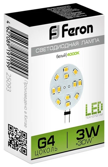 FERON LB-16 25093, G4, JC, 3ВТ, 4000 К