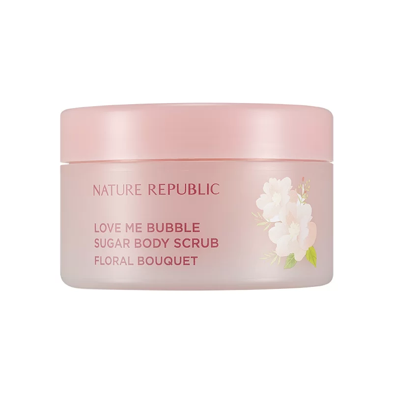 NATURE REPUBLIC LOVE ME BUBBLE SUGAR BODY SCRUB (FLORAL BOUQUET)