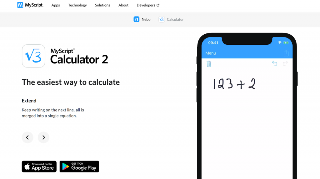 MyScript Calculator 2