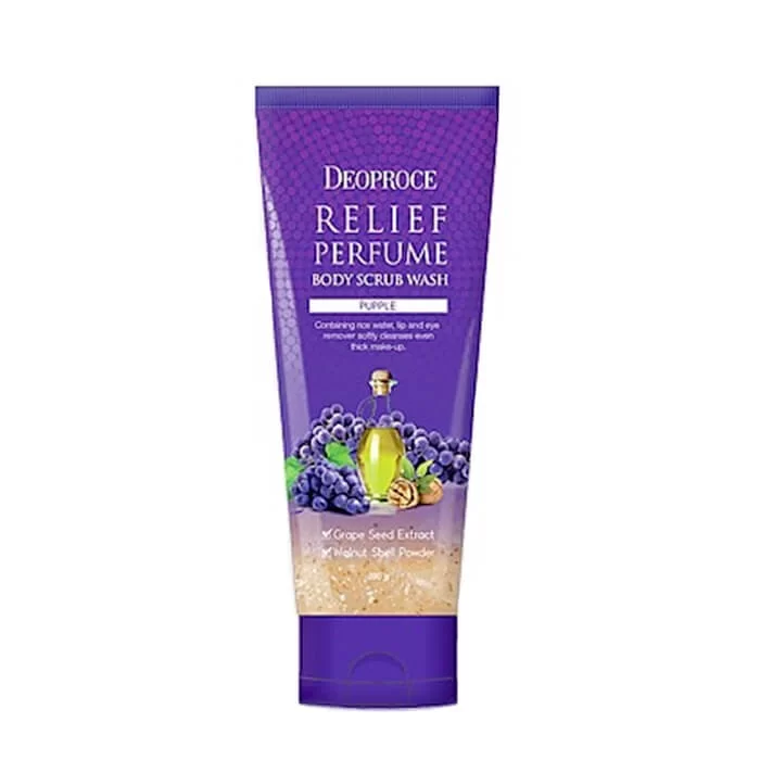 DEOPROCE RELIFE PERFUME BODY SCRUB WASH PURPLE