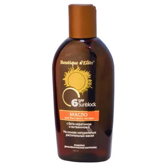 Boutique d'Elite Масло для интенсивного загара SPF 6