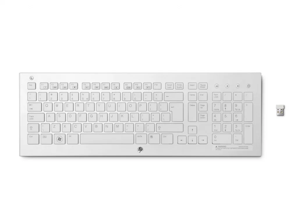 HP WIRELESS K5510 KEYBOARD H4J89AA WHITE USB