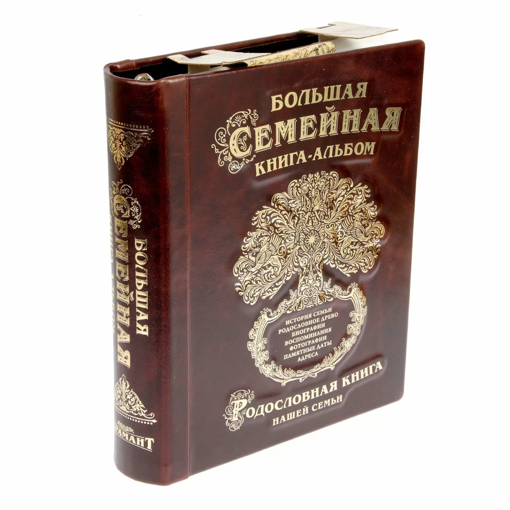 БОЛЬШАЯ СЕМЕЙНАЯ КНИГА-АЛЬБОМ, КОЖА