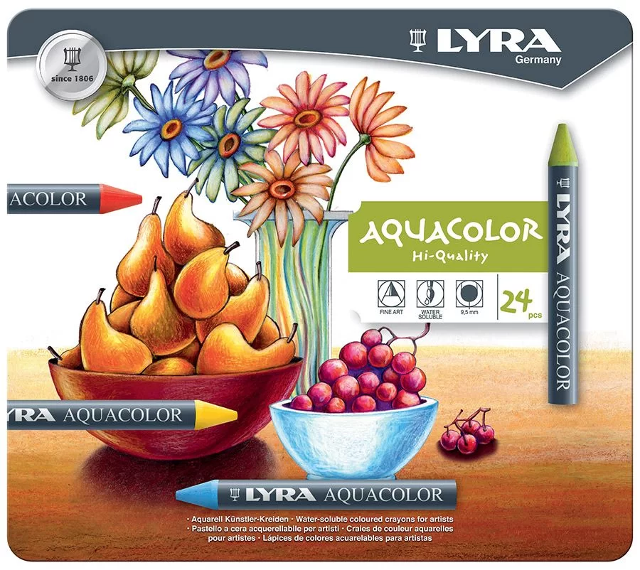 ВОСКОВЫЕ АКВАРЕЛЬНЫЕ КАРАНДАШИ LYRA AQUACOLOR 24 ЦВЕТА.webp