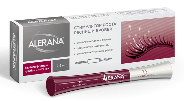 Стимулятор для роста ресниц и бровей от Alerana